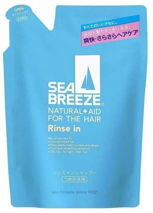 895243 "SHISEIDO" "SEA BREEZE" Шампунь и кондиционер для волос (2 в 1) от перхоти с ментолом для жирной кожи головы и всех типов волос (м/у) 400мл 1/18