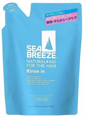 SEA BREEZE, Шампунь и кондиционер для волос (2 в 1) от перхоти с ментолом для жирной кожи головы и всех типов волос (м/у) 400мл, Япония
