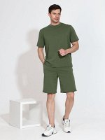 Костюм мужской из кулирки с лайкрой Хаки (М-904)