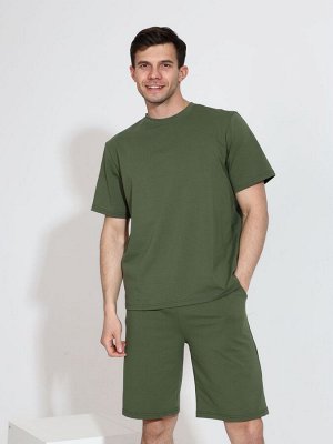 Костюм мужской из кулирки с лайкрой Хаки (М-904)