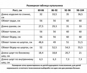 Купальник детский (лонгслив, шортики и панамка) Крошка Я "Дино", рост, цвет голубой