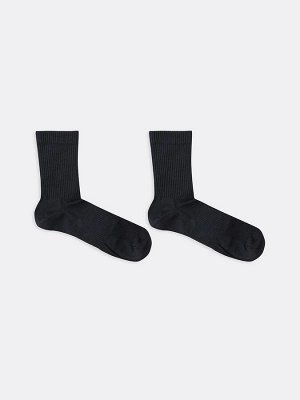 Спортивные высокие мужские носки из пряжи Coolmax® черного цвета (1 упаковка по 5 пар)