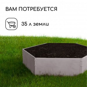 Клумба оцинкованная, d = 60 см, h = 15 см, Greengo