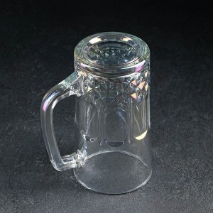 Кружка стеклянная пивная «Кристалл», 500 мл, цвет МИКС