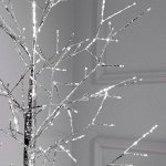 Светодиодное дерево «Серебристое» 1.8 м, 180 LED, постоянное свечение, 220 В, свечение белое