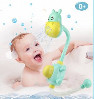 Развивающая игрушка для ванной, душ на присосках "Бегемотик" для малышей, Ути Пути / Детская игрушка для купания/Брызгалка для детей