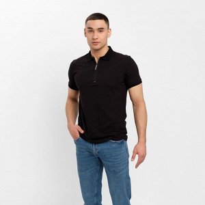 Футболка поло мужская MINAKU REGULAR FIT: чёрный