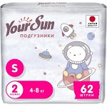 Подгузники Ultra Absorption S (4-8кг), 62 шт НОВИНКА!