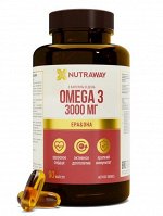 Nutraway Биологически активная добавка к пище «Омега 3» («OMEGA 3») 1350 мг, 90 капсул