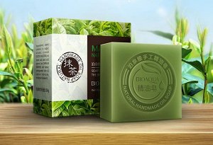 Натуральное мыло с зеленым чаем 100гр