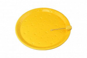 Тарелка д/сыра 24*24*2,5 см. "Сыр" круг + вилка