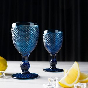 Набор бокалов стеклянных Magistro «Вилеро», 280 мл, 8×16 см, 2 шт, цвет синий
