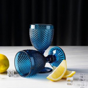 Набор бокалов стеклянных Magistro «Вилеро», 280 мл, 8×16 см, 2 шт, цвет синий