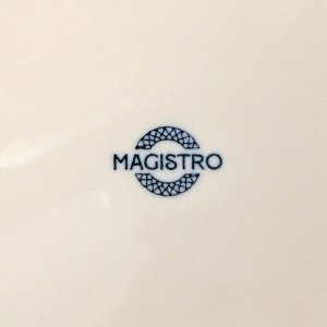 Тарелка фарфоровая десертная Magistro Pearl, d=17 см, цвет синий
