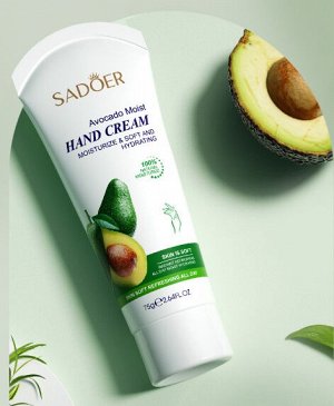 Питательный и увлажняющий крем для рук с маслом авокадо SADOER, 60 гр