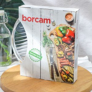 Форма для запекания из жаропрочного стекла Grill Borcam, d=26 см, круглая