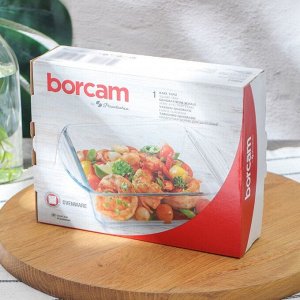 Форма для запекания и выпечки из жаропрочного стекла Borcam, 1,04 л, 21?16,5 см, без крышки