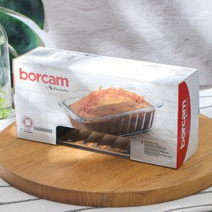 Форма для запекания и выпечки из жаропрочного стекла Borcam, 1,12 л