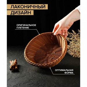 Корзинка для фруктов и хлеба Доляна «Капучино», 21x7 см