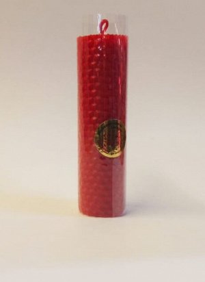 Свеча Бочонок Красный 13 х 3,5 см (около 2 ч)