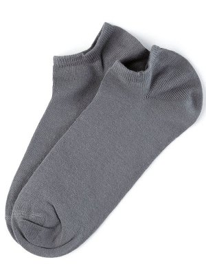 Мужские однотонные укороченные носки из хлопка, серые