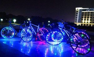 LED подсветка колёс велосипеда