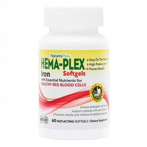 Железо Nature's Plus Hema-Plex Iron 28мг. - 60 гел.капс