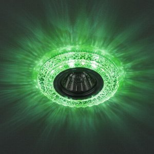 Светильник DK LD3 SL/WH+GR  ЭРА декор cо светодиодной подсветкой( белый+зеленый), прозрачный, шт