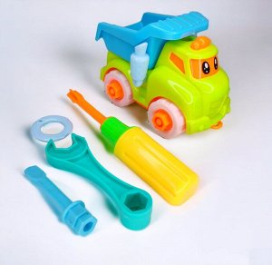Детская игрушка-конструктор, Машинка-конструктор с отверткой и гаечным ключом