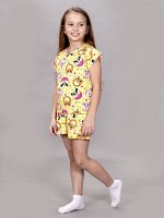 Пижама для девочки футболка+шорты булочки/желтый