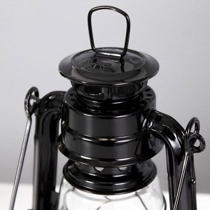 Керосиновая лампа декоративная черный 9,5х12,5х19 см RISALUX