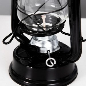 Керосиновая лампа декоративная черный 9,5х12,5х19 см RISALUX