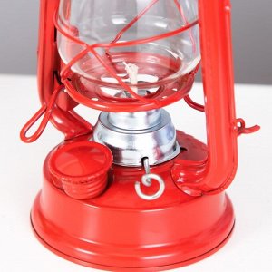 Керосиновая лампа декоративная красный 9,5х12,5х19 см RISALUX