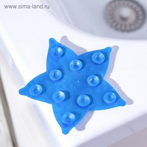 Набор мини-ковриков для ванны на присосках Доляна «Звезда», 10?10 см, 6 шт, цвет МИКС