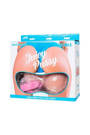 Мастурбатор реалистичный Juicy Pussy by TOYFA Nicole с вибрацией, вагина и анус, TPR, телесный