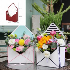 Конверт -коробка с рисунком для флористических букетов