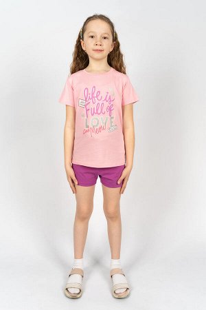 Комплект для девочки 41107 (футболка+ шорты)