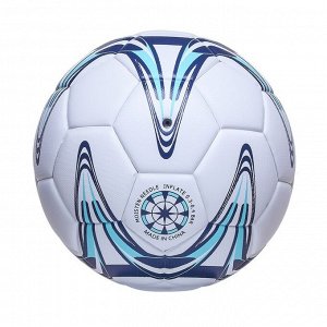 Мяч футбольный Atemi ATTACK PU+EVA, бел/син/гол., р.3, Thermo mould (б/швов), окруж 54-56