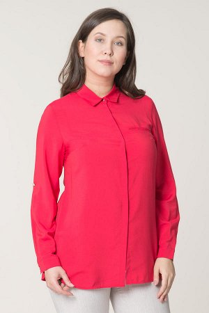 Блуза 72%вискоза,28%полиэстер красный, синий