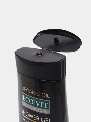 ECO & VIT Organic oil, Гель для душа Тонизирующий Гранат и фундук Organic oil, 400 мл, ЭкоиВИТ