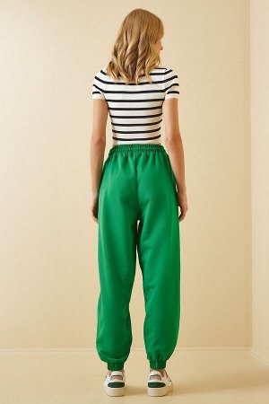 Женские зеленые свободные спортивные штаны для бега AP00158