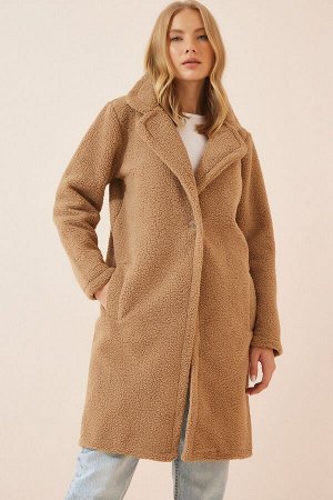 Женское плюшевое пальто с бисквитным многослойным воротником Company ZH00009