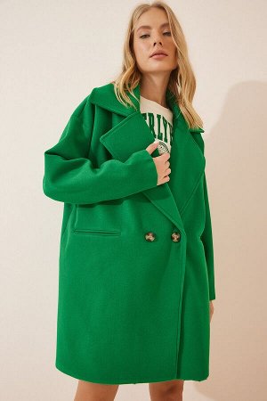 Женское зеленое пальто оверсайз Kachet OH00028