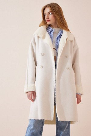 Женское замшевое пальто из искусственного меха на костяной подкладке DD01148