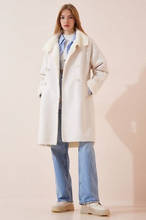 Женское замшевое пальто из искусственного меха на костяной подкладке DD01148