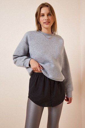 Женский черный свитер и свитшот под юбку, рубашка из поплина DD01150