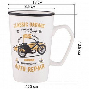 Кружка КРУЖКА LEFARD "VINTAGE GARAGE" 420 МЛ (КОР=36) 
Материал: Фарфор
Кружка TM Lefard коллекции "VINTAGE GARAGE" - отличный подарок для любого мужчины. Можно использовать в свч и посудомоечной маш