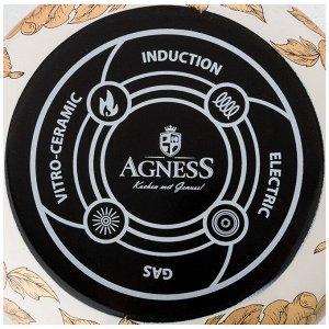Чайник эмалированный agness, серия royal garden 3,0л подходит для индукцион.плит