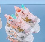 Кроссовки детские, цвет розовый + серый