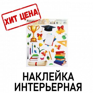 Наклейка виниловая «До свидания школа», интерьерная, без клея, 30 х 35 см